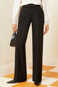 Широкие брюки с высокой талией Love & Roses, черный