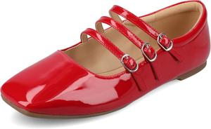 Женские балетки Journee Collection Darlin Mary Jane с квадратным носком, красный