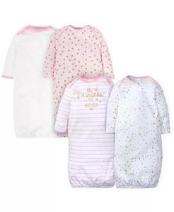 Детские платья с плечами для маленьких девочек, упаковка из 4 штук Gerber, черный