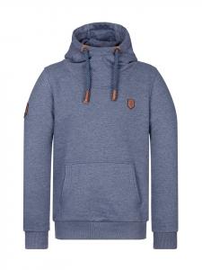 Naketano Толстовка с капюшоном в стиле "Сутенер" цвета индиго и синего меланжа