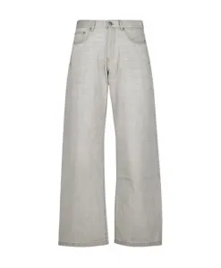 Свободные джинсы с изогнутым логотипом. Palm Angels, серый