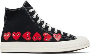 Кроссовки Comme des Garçons PLAY x Chuck 70 High 'Multi Heart - Black', черный