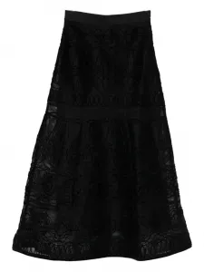 Юбка миди с цветочным принтом Maje, черный