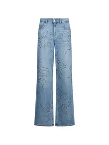 Джинсы с украшением из страз Liu Jo, синий