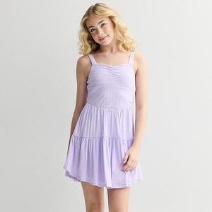 Детское платье-майка с баской и цветочным принтом, размеры 7-16 Limited Too, Lilac