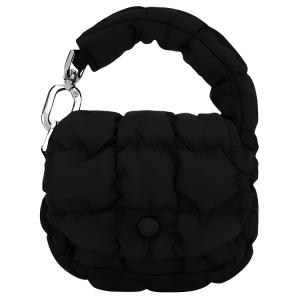 COS Миниатюрная женская сумка из полиэстера черная, Black