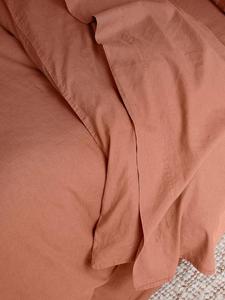 Льняная простыня Piglet in Bed, Warm Clay