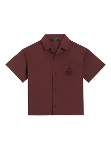 Рубашка с вышитым логотипом Dolce & Gabbana Kids, красный