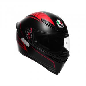 K1S сертификация CCC мотошлем полнолицевой ABS с одинарным визором унисекс для поездок на работу путешествий гонок на треке AGV, черный/красный