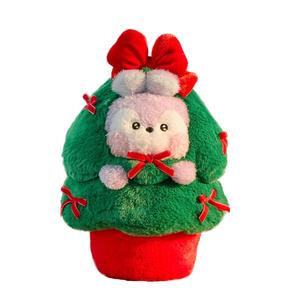 Плюшевая кукла bt21 minini летняя коллекция рождественская елка высота 28см LINE FRIENDS