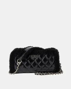 Сумка через плечо на молнии Guess, черный