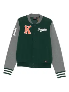 Бомбер с принтом логотипа Superdry, зеленый