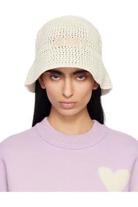 Вязаная панама с аппликацией 'ami' Ami Paris, мультиколор