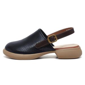 OULISASI Женские повседневные туфли на один каблук черные, цвет Black