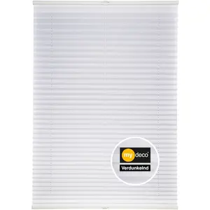 Mydeco Плиссе Free затемняющее, без сверления, натяжное Mydeco, белый