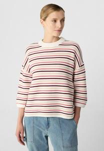 Джемпер comma casual identity GESTREIFTER MIT 3/4-ÄRMELN, Weiß/White