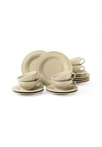 Бежевый чайный сервиз Beat glaze на 18 персон Seltmann Weiden