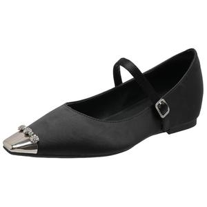 Туфли Мэри Джейн на плоской подошве женские City camel, Black