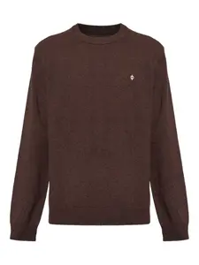 Свитер Sapatrik с вышитым логотипом Samsoe Samsoe, коричневый