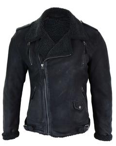 Куртка TruClothing Cross Zip Leather Biker, черный