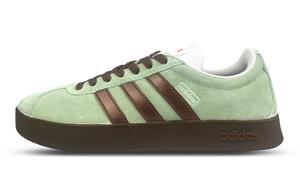 VL Court 2.0 Противоскользящие износостойкие низкие кроссовки для скейтбординга Унисекс Зеленый Коричневый Adidas Neo