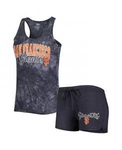 Женский темно-серый комплект для сна с майкой и шортами San Francisco Giants Billboard Racerback Concepts Sport