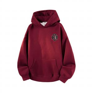 Толстовка Unisex Hooded Moderate Heavyweight HUANQIU, burgundy