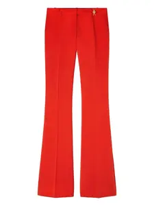 Расклешенные брюки из смесовой шерсти Versace, красный