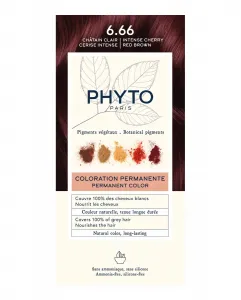 Окрашивание 6.6 Светло-каштановый интенсивная вишня Phyto