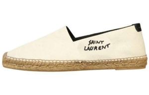 Эспадрильи Saint Laurent Logo Embroidered, белый