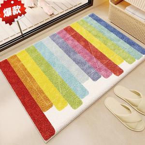 Budis Ковер 40х60 см для прихожей и ванной, абсорбирующий, с геометрическим дизайном, нескользящий