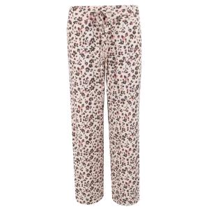 Женские ребристые узорчатые брюки для дома с открытым низом PJ Couture, светло-розовый