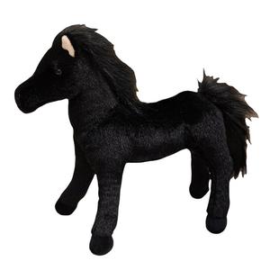 Коллекционная плюшевая кукла милый реалистичный пони высота 25см/30см MLING, черный