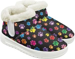 Зимние ботинки для женщин и мужчин, пушистые снежные ботинки с флисовой подкладкой и тянущимся верхом Cugasmaru, Pet Paw