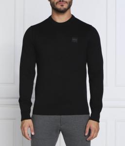 Свитер мужской Boss Orange хлопковый однотонный, черный