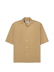 Рубашка с короткими рукавами и нагрудным карманом Jil Sander, бежевый