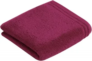 Полотенце Vossen "Calypso Feeling", (2 шт.), с узкой каймой, из 100% высококачественного хлопка, веганское, однотонное 50х100 см (2 шт.), цвет cranberry