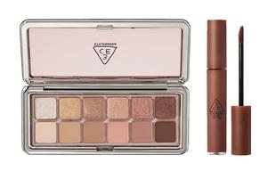 Тени для век 12 цветов и жидкая помада набор для макияжа легко растушевываются не размазываются комплектация 9,5г+4г 3CE