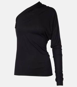 Топ джерси с одним плечом Diana Rick Owens, Black