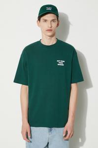 Хлопковая футболка Футболка со слоганом Drôle de Monsieur, зеленый