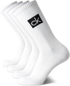 Мужские носки Calvin Klein Crew - 4 пары спортивных носков из хлопковой смеси Cushion Comfort до середины голени для мужчин (размеры 7-12), White