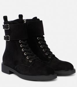Замшевые армейские ботинки Gianvito Rossi, черный