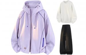 Ветровка Unisex WARRIOR, фиолетовый+белый+черный[free diy badge]