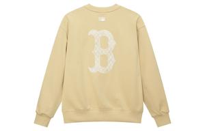 MLB Коллекция MONOGRAM Бостон Ред Сокс SS25 унисекс толстовка светлый бежевый желтый