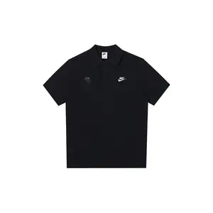 Рубашка поло унисекс черная Nike, черный