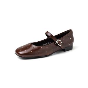 AIQINISHA Коричневые туфли Мэри Джейн для женщин, цвет Brown