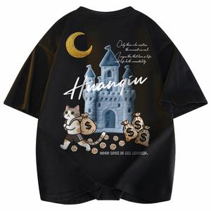 Футболка Unisex Crew Neck Moderate Heavyweight HUANQIU, черный