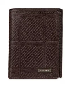 Мужской трехсекционный клетчатый кошелек Tommy Hilfiger