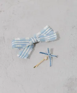 Набор из двух булавок с клетчатой лентой Smelly, цвет Ble