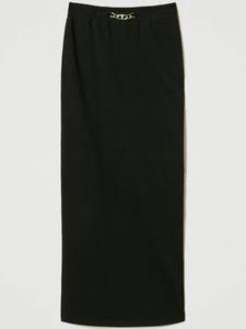 Юбка макси из хлопка TWINSET, черный